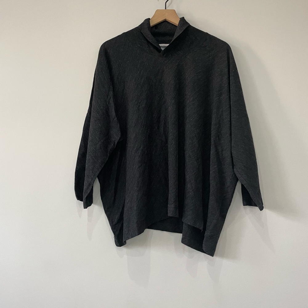 Ivan Grundahl Copenhagen wool boxy oversized pullover shawl collar sweater mediu